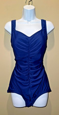Maxine of Hollywood, Modest Cut Ft Center Seamed 1-Pc Soft-Cup Swimsuit US Sz 14