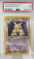 Wizards of the Coast Pokemon Base Set Alakazam 001/102 Holo PSA 7 1999
