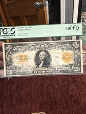 FR. 1187 1922 $20 TWENTY DOLLARS GOLD CERTIFICATE CURRENCY NOTE VERY FINE
