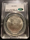 1897 Morgan Silver Dollar MS 61 -- CAC