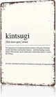Vintage Metal Tin Sign Kintsugi Definition Wall Art Decor 8x12inch