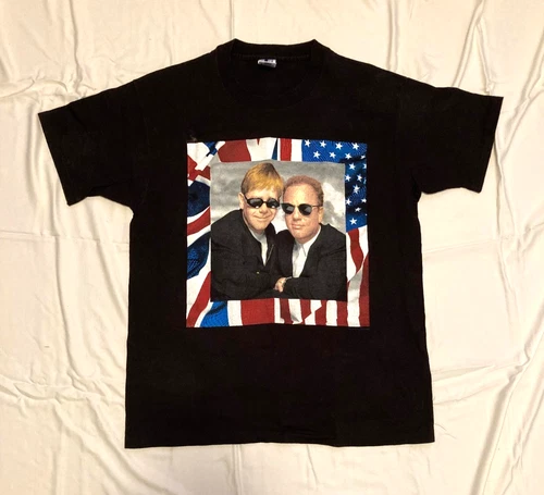Vintage Billy Joel Elton John 1994 Concert Tour USA GEM T Sh 1990s vintage concert t-shirt, vintage, size XL, single stitch, B+ condition