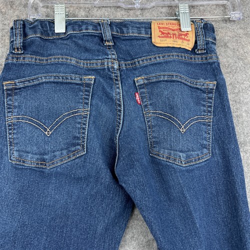 Levis 511 Jeans Boys 14 Regular Blue Slim Fit Stretch Denim Youth 27x29 Classic - Picture 10 of 13