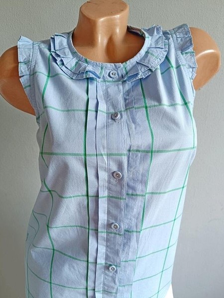 Women J. Crew Shirt Blue Cotton 36 / S / 44