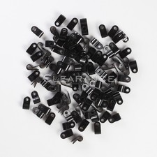 100 PACK 1/4" CABLE CLAMPS BLACK UV RESISTANT HOSE WIRE ELECTRICAL CC250