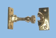 Brighton Pattern Sash Fastener, Polished Brass. Old Stock Clearance