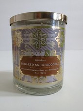 BATH BODY WORKS WHITE BARN SUGARED SNICKERDOODLE 1 WICK 8 OZ CANDLE YUM