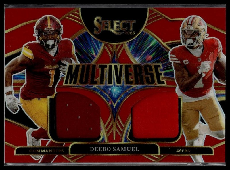 2025 Panini Select #MVJ-DSL Deebo Samuel Multiverse Jerseys Red Prizm