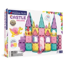 MAGNA-TILES Castle DLX 48-Piece Magnetic Construction Set, The Original Magne...