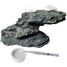 Basking Platform for Turtles Tortoise Dock Resin Resting Rock Reptile Habitat...
