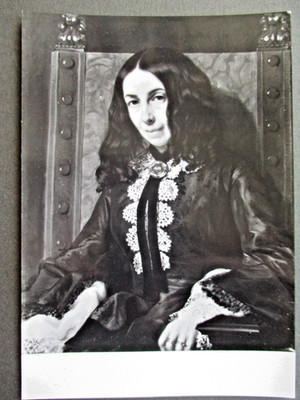 Postkarte Elizabeth Barrett Browning M Gordigiani 1858 National Portrait Gallery