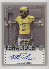 2015 Leaf US Army All-American Bowl Silver 20/25 Jamal Peters #TD-JP1 Auto 0b2