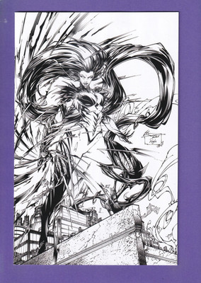 Witchblade #17 1:25 Booth & Regla B&W Variant Actual Scans! Damaged!