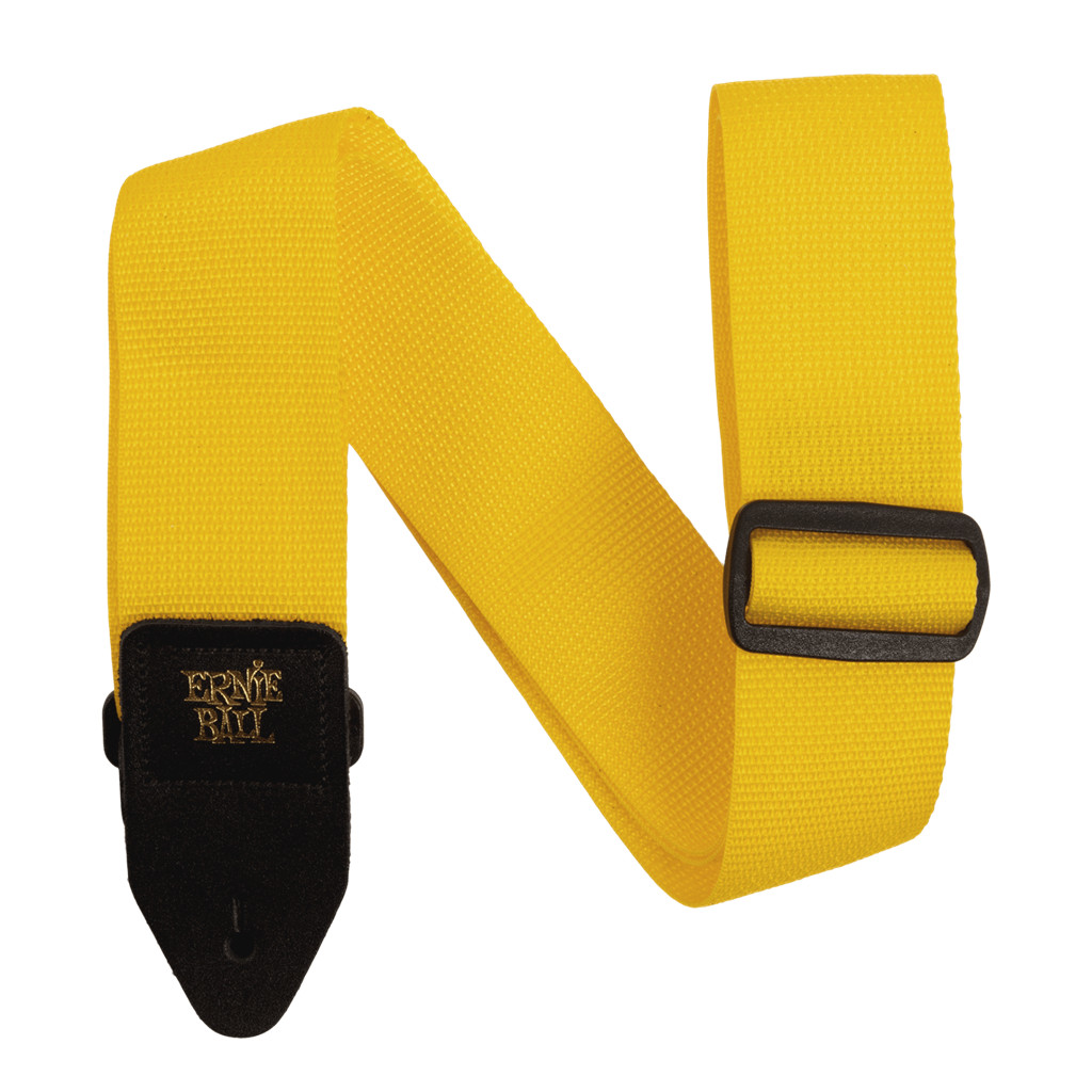 Electric Guitar Strap Ernie Ball Polypropylene Yellow And Black 100% Genuine