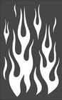 1- 5x8 inch Stencil, (VF-7) Flames Fire (6mil)*****