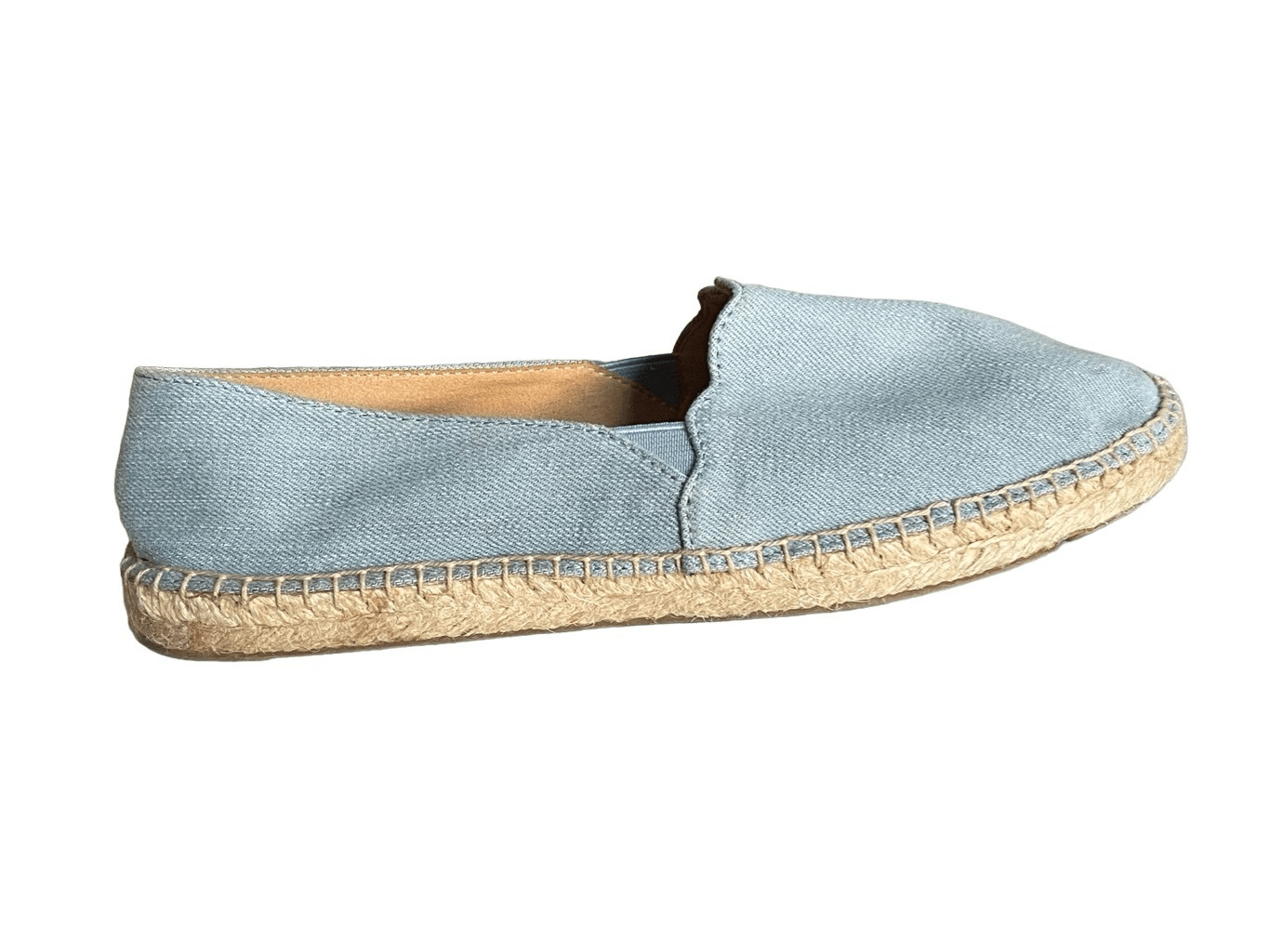 Talbots Izzy Slip On Flats Denim Canvas Espadrille Size 7.5