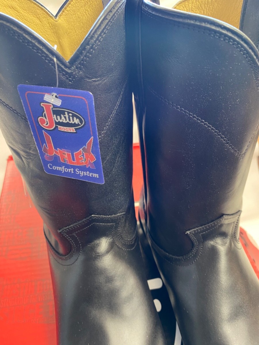 Justin Boots Mens 3133 Jackson Black Roper Boot Sizes 8.5-13 | eBay