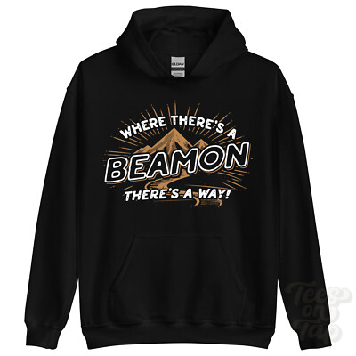 WHERE THERE'S A BEAMON... HOODIE Name Nachname lustig Familie Geschenkidee
