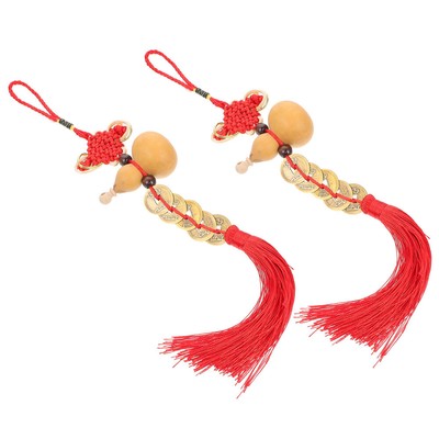 HOMSFOU Getrockneter Kürbis Anhänger - Natürliche Hu-lu Kalebasse Als Glücksbringer