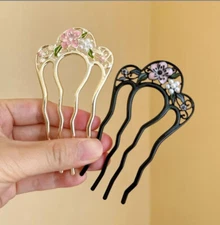 2pcs Hair Comb Hair Accessories Decorative French Twist Hair Pins Women Girl