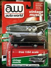 164 Auto World 1962 Chevrolet Impala Ss Convertible All Black