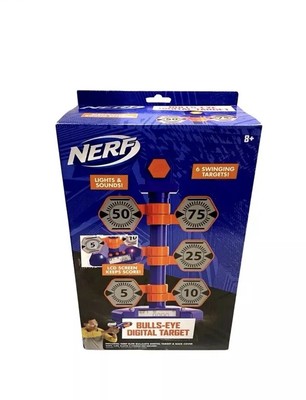 Nerf Bulls-Eye Digital Target with Lights & Sounds, LCD Screen, 6 Targets NEW