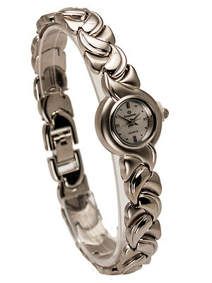  EVERSWISS: WOMEN'S METAL BAND SILVER TONE  ANALOG QUARTZ  WATCH