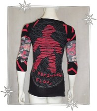 T-shirt Fantaisie Custo Barcelona Noir/rouge - Taille 1 (36/38), Occasion Très Bon état, Motifs Géométriques