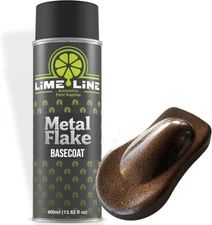 LiME LiNE Rootbeer Brown Metal Flake Basecoat Automotive Spray Paint - 14 Oz
