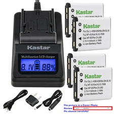 Kastar Battery LCD Fast Charger for NP-45A NP-45B NP-45S Fujifilm FinePix T560