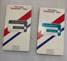 2X Word and WordPerfect Training Tapes - VHS Cassette - Vintage Computing