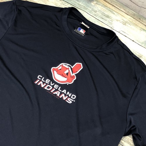 Chief Wahoo Cleveland Indians MLB T-Shirt Sport Tek Crew Neck Short Sleeves Sz S - Picture 7 of 11