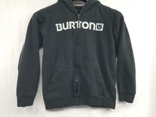 Burton Zip Up Hoodie Jacket Boys Size Medium Black