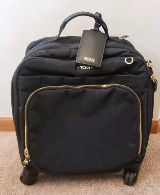 Tumi Oslo Voyageur Compact Carry On 4-wheel Spinner Suitcase Luggage Black 