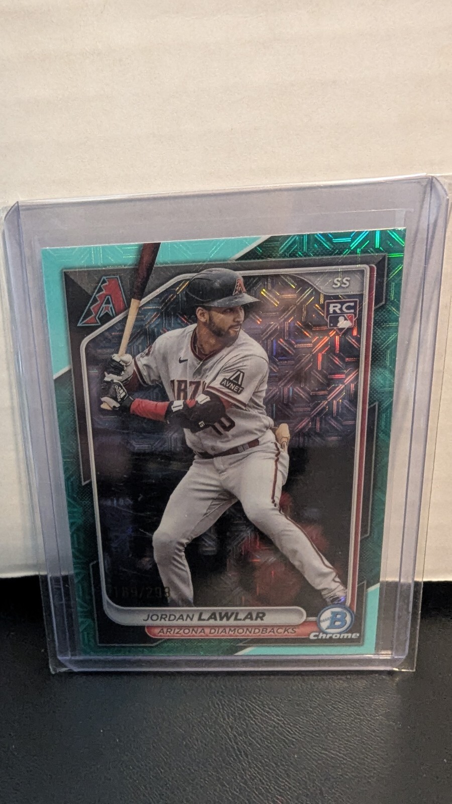 2024 Bowman Chrome Mega box Aqua Mojo Refractor #55 Jordan Lawlar /299