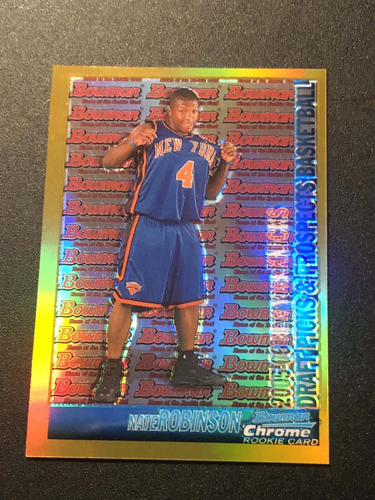 2005-06 Bowman Draft Chrome Gold Refractor /50 Nate Robinson #124 Rookie RC