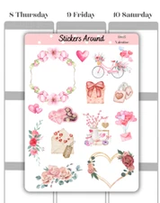 Valentine's day Decorative Planner Sticker, Journaling Sticker, Scrapbooking