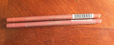 Lot of 2. Maybelline Line Stylist Automatic Lip Liner Lip Pencil ~  210. Mauve