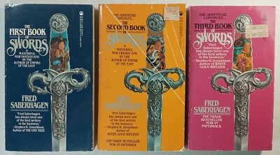 FIRST, SECOND, AND THIRD BOOK OF SWORDS Trilogy by Fred Saberhagen 1984/85, PB 