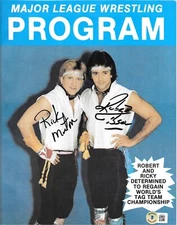 Ricky Morton & Robert Gibson Signed Vintage Major League Wrestling Program – BAS