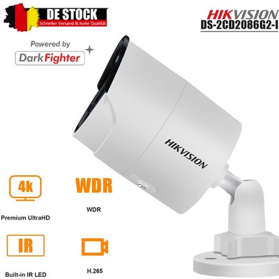 Hikvision 8MP 4K POE AcuSense Bullet IP Kamera CCTV System DS-2CD2086G2-I 2.8MM
