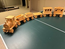 Vintage wooden train set