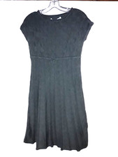 Max Studio Womens Small S Cap Sleeve tory green Knit Dress A line knee length