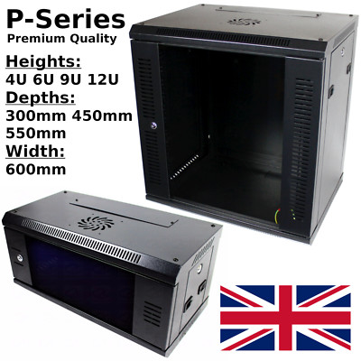 19'' 4HE 6HE 9HE 12HE Datenschrank Wandmontage Netzwerk Comms Patching Rack 600mm (B)