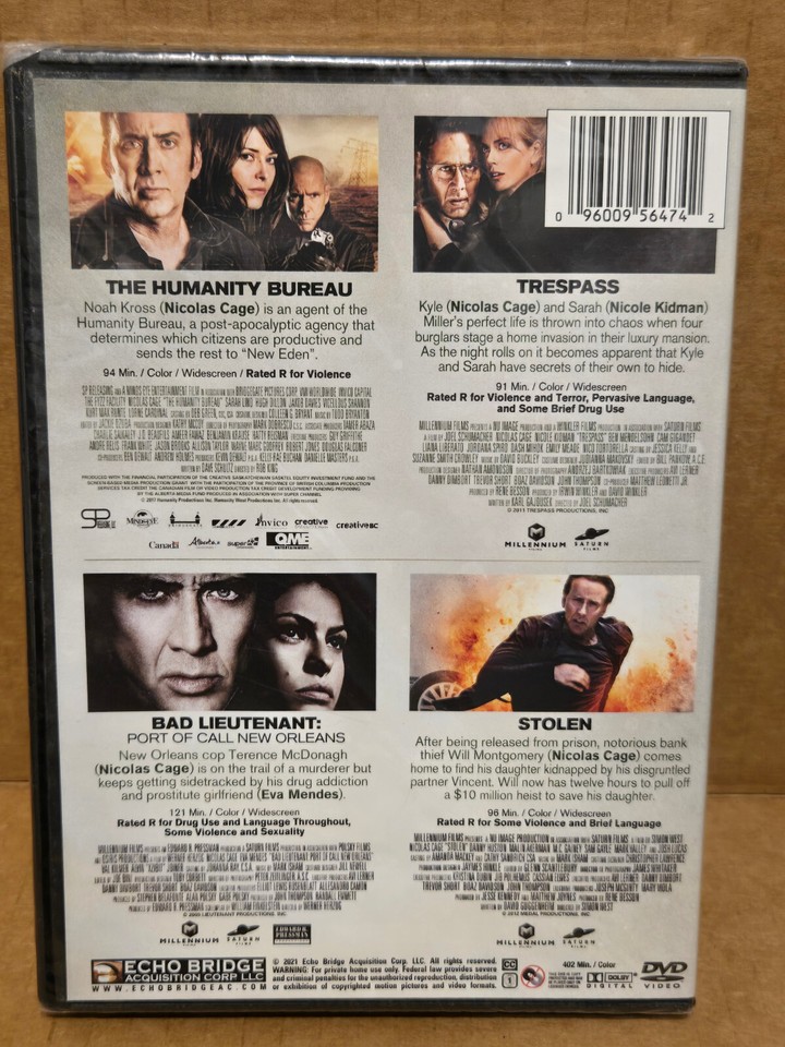 Nicolas Cage : 4 film / movie Collection - DVD - new / sealed! | eBay