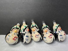 Glass Penguin Christmas Ornaments