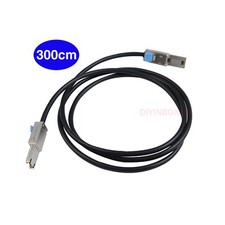 EMC Amphenol Mini-SAS SFF-8088 to SFF-8088 Molex 2 Meter Cable Black 038-003-787