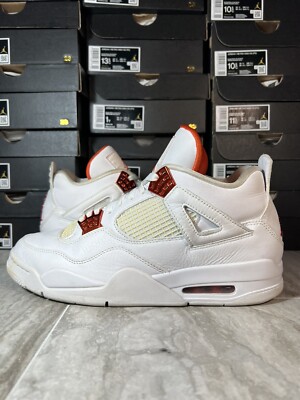 Nike Air Jordan Retro 4 Metallic Orange Pre-Owned Size 10 | eBay