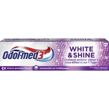 Odol-med 3 toothpaste WHITE & SHINE Made in Germany -1 x 75ml FREE SHIP