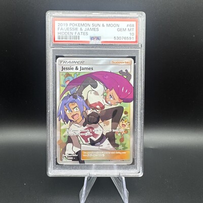 2019 Jesse & James Hidden Fates 68/68 PSA 10 GEM MT Pokémon Team